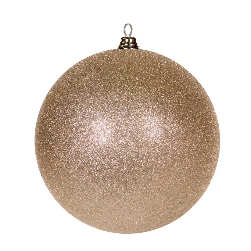 30 CM CHAMPAGNE GLITTER BAUBLE