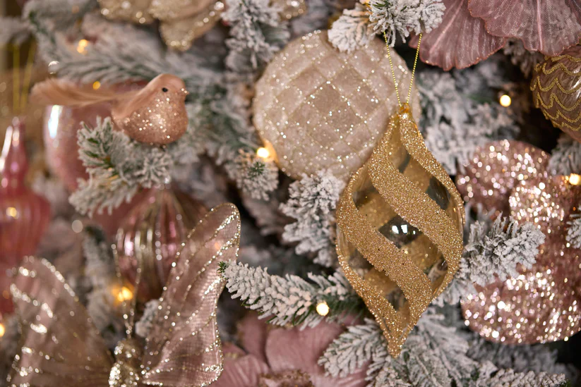 CHAMPAGNE CRYSTAL SWIRL DROP BAUBLE - Image 2