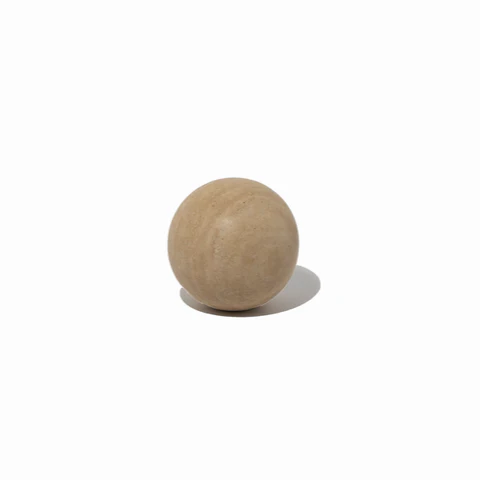CoTHEORY | ORBIT TABLE SCULPTURE - BEIGE TRAVERTINE