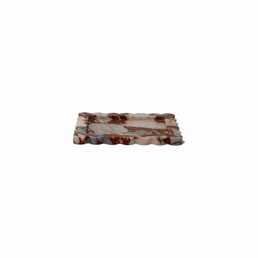 CoTHEORY | PALAZZO SCALLOPED TRAY - BROWN CALACATTA - Image 2