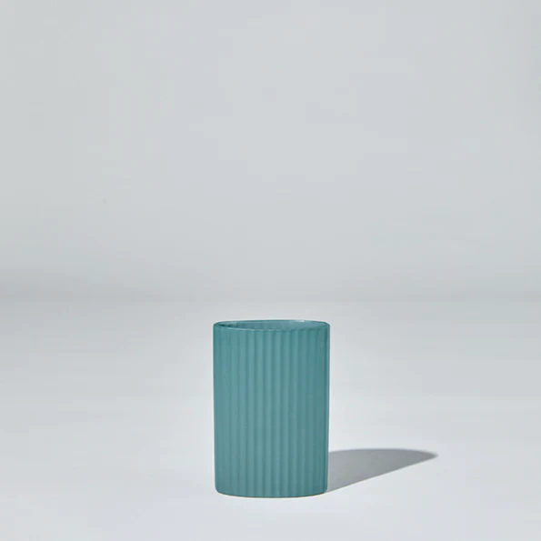 RIPPLE VASE  STEEL BLUE (S)